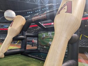 A pitching station at the 25th annual Winter Classic Presented by the University of Phoenix, hosted by the Arizona Diamondbacks at Chase Field