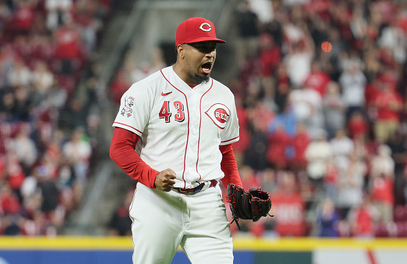Alexis Diaz, whose Cincinnati Reds jumped six spots in the latest reliever rankings and bullpen rankings