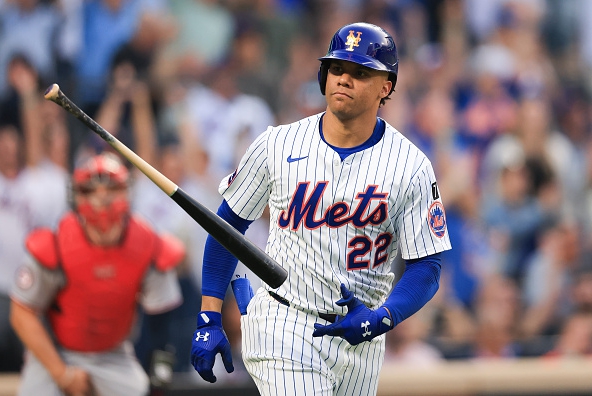 New York Mets outfielder Juan Soto became MLB's first 30-30 player this season by stealing his 30th base against the Philadelphia Phillies