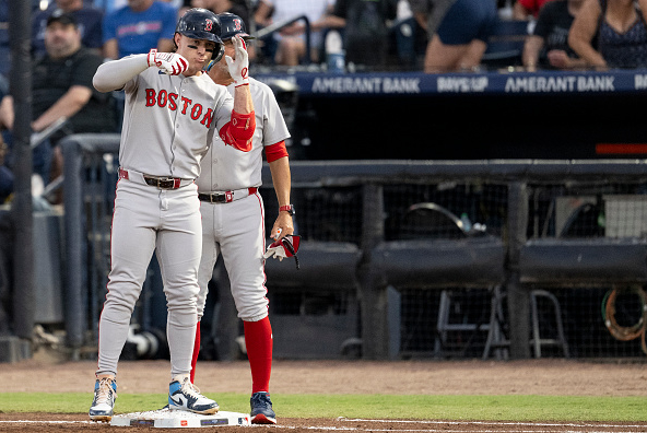 The Red Sox secure the series win against the Rays. This was in large part due to a three-run 9th inning, powered by some clutch hitting.
