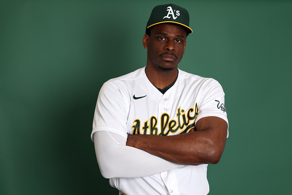 Denzel Clarke on Athletics team photo day