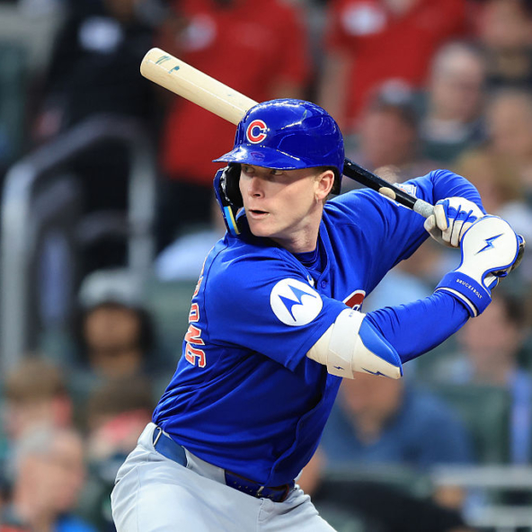 Pete Crow-Armstrong for the Cubs batting against the Braves