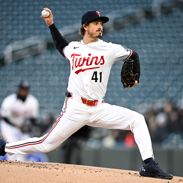 Joe Ryan pitching. Ryan and the Twins dominated the Astros Wednesday afternoon.