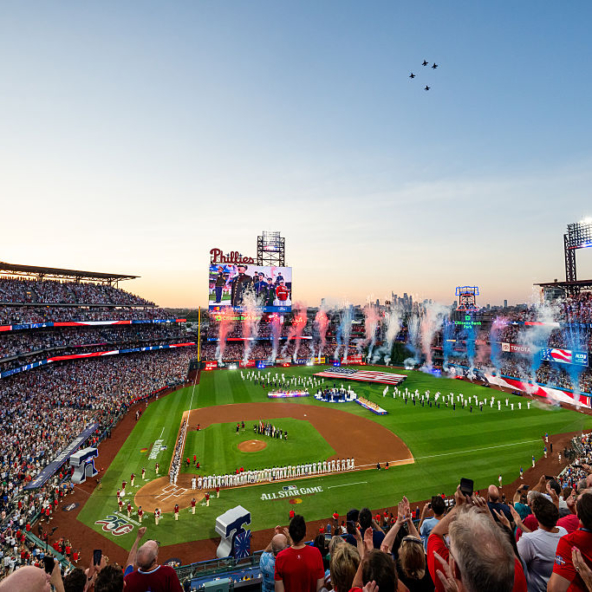 Airplane flyover during Philadelphia All-Star Week