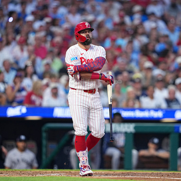Kyle Schwarber drawing a walk. His Phillies are in a freefall.