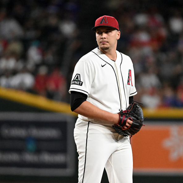 Left-handed Arizona Diamondbacks reliever Brandyn Garcia in the stretch. The Diamondbacks had the top team relief score in the NL from September 1 through 16 in the Reliever Roundup & Bullpen Bonanza rankings.
